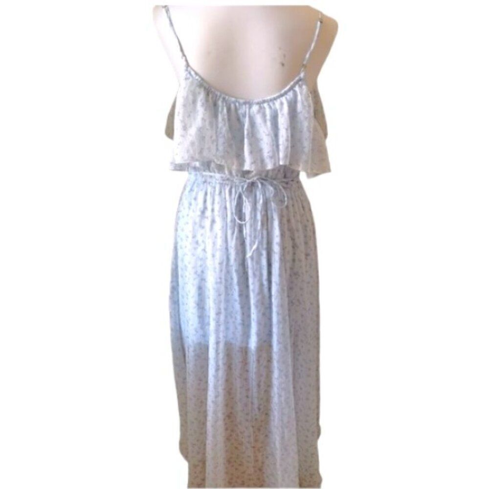Abercrombie & Fitch Off the Shoulder High Low Blue Dress Chiffon Size XS - Picture 4 of 8